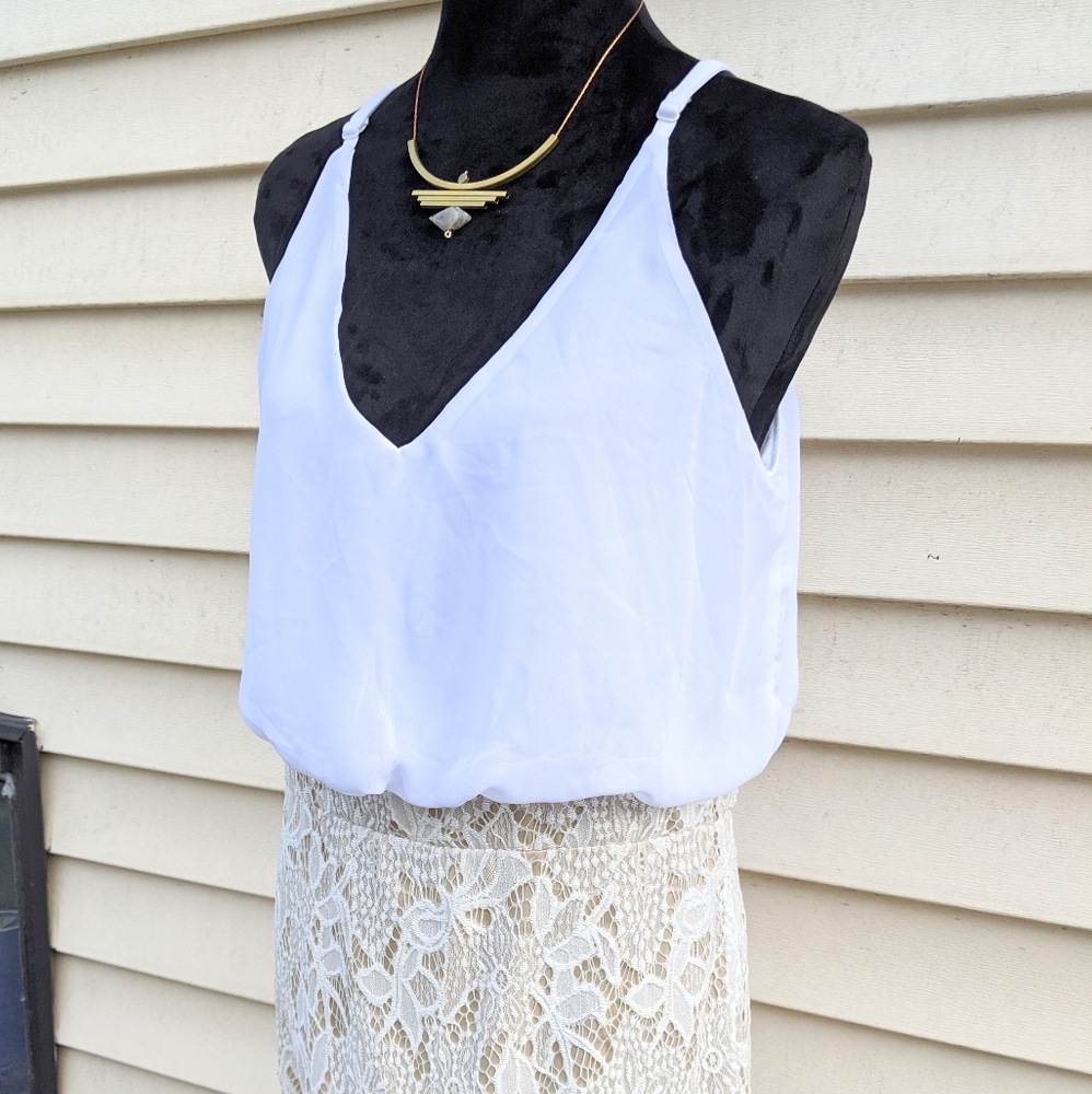 Venus Brand White Lace Boho Dress